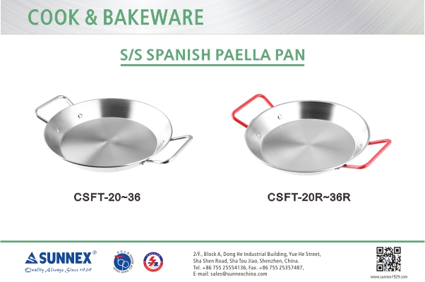 Sunnex roestvrijstalen spaanse paellapan