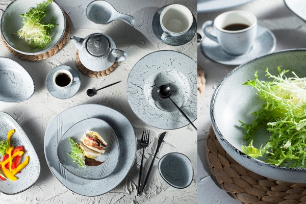 Groene kleur porselein servies set