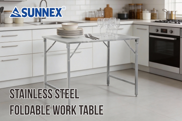 RVS opvouwbare werktafel