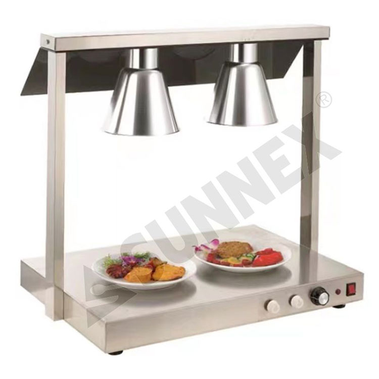 Commercieel hotel restaurant voedsel warmer lamp 2 kop