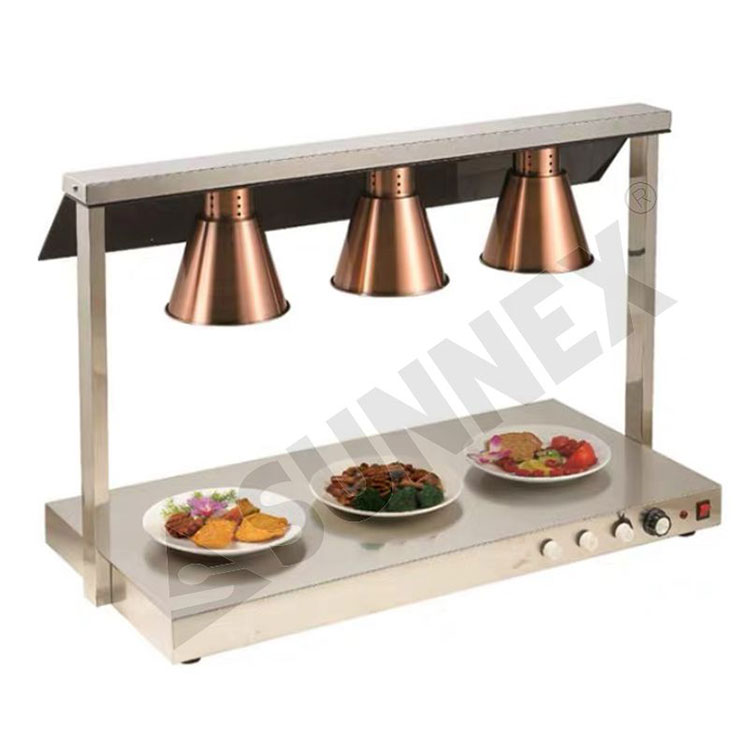 Commercial Hotel Restaurant Food Warmer Lamp 3 Head