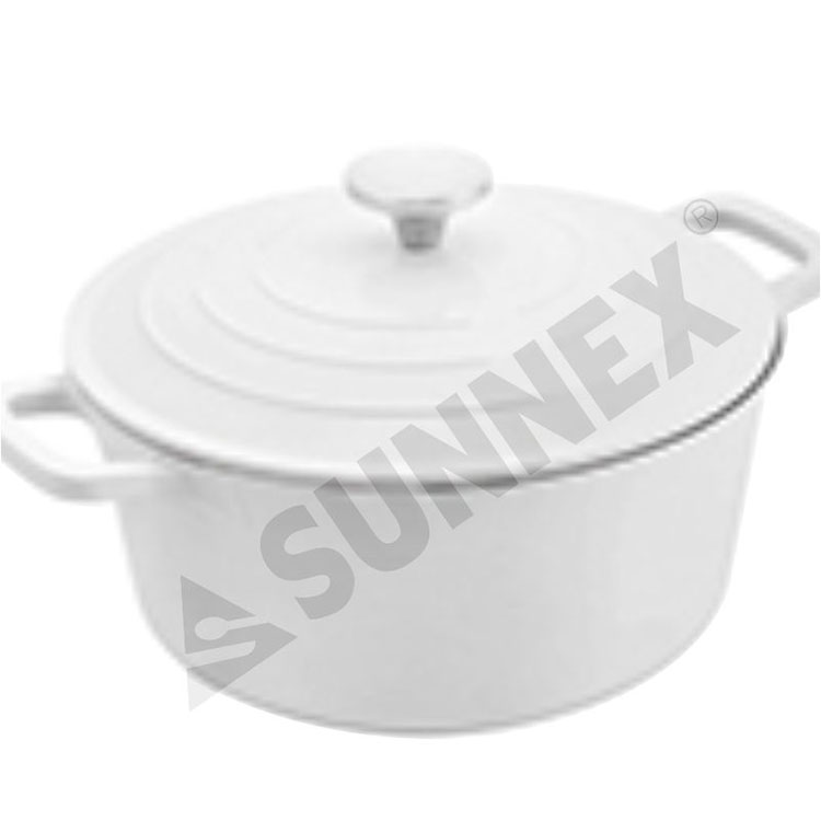 Nieuw ontwerp witte kleur non-stick pot ronde braadpan